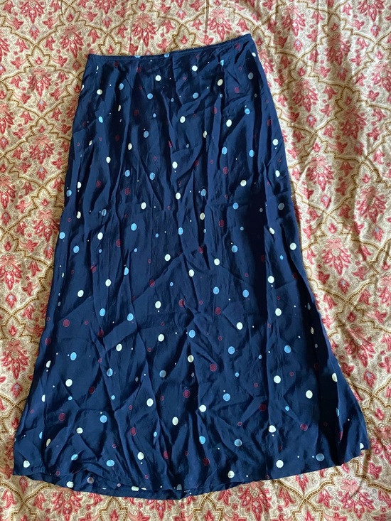Eddie Bauer Dresses & Skirts - Vintage Eddie Bauer Navy Polka Dot A-Line Skirt size 6